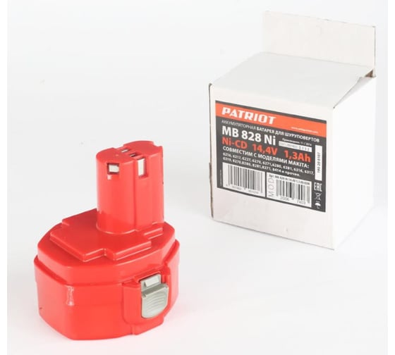 Аккумулятор для шуруповертов MAKITA (14.4 В; 1.3 А*ч; Ni-Cd) MB-828-Ni PATRIOT 190200107