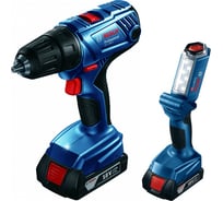 Набор: шуруповерт Bosch GSR 180-LI и фонарь GLI 18V-300 LI 0.601.9F8.103