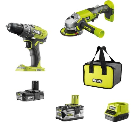 Набор инструментов Ryobi ONE+ R18DDAG-252S 5133003819