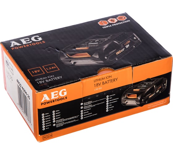 Аккумулятор L1815G (18В; 1.5 А*ч; Li-Ion) AEG 4932459425