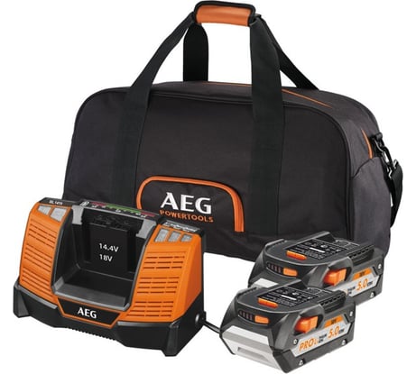 Набор из аккумуляторов и зарядного устройства SETLL1850BL 18В, 5Ач, Li-Ion AEG 4932464019