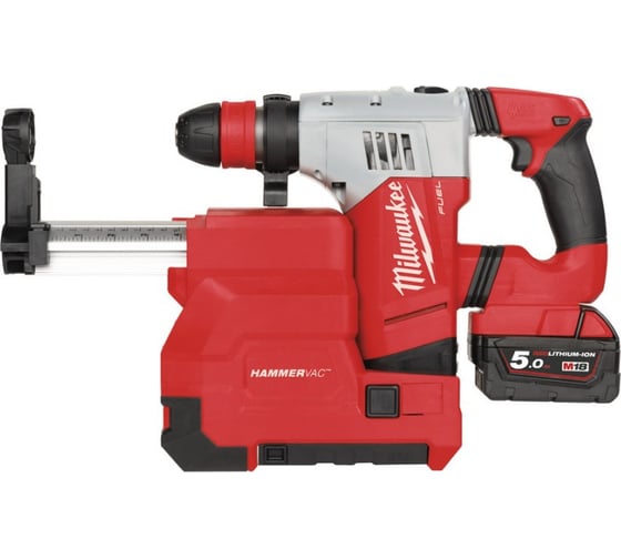 Аккумуляторный перфоратор с системой пылеудаления Milwaukee M18 CHPXDE-502C FUEL 4933448180 1