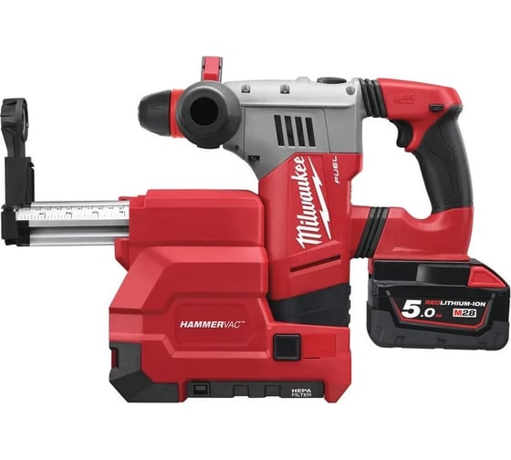 Аккумуляторный перфоратор с системой пылеудаления Milwaukee M28 CHPXDE-502C 4933448015 1
