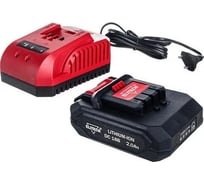 Комплект (зарядное устройство + 2 аккумулятора Li-Ion, 18 В, 2 А*ч) Elitech 1820.13180 202575
