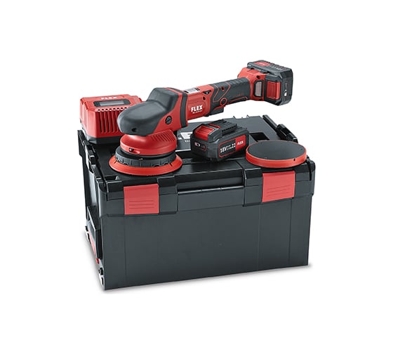 Аккумуляторная эксцентриковая полировальная машина FLEX XFE 15 150 18.0-EC/5.0 Set 418099