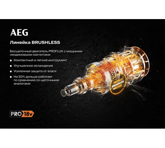 Аккумуляторный бесщеточный перфоратор AEG BBH18BL LI-502C 4935464753