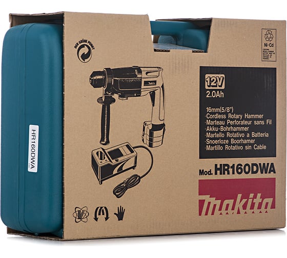 Аккумуляторный перфоратор Makita HR 160 DWA