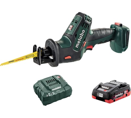 Аккумуляторная ножовка Metabo SSE 18 LTX Compact + 3.5 Ач LiHD + ЗУ ASC T0334