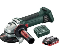 Аккумуляторная углошлифовальная машина Metabo W18 LTX 125 + 3.5 Ач LiHD + ЗУ ASC 55 T0333