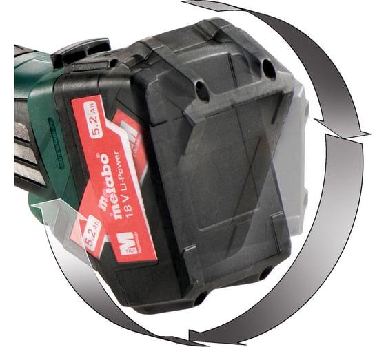 Аккумуляторная углошлифовальная машина Metabo W18 LTX 125 + 3.5 Ач LiHD + ЗУ ASC 55 T0333