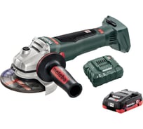 Аккумуляторная углошлифовальная машина Metabo WB 18 LTX BL 125 Quick + 3.5 Ач LiHD + ЗУ ASC 55 T0336