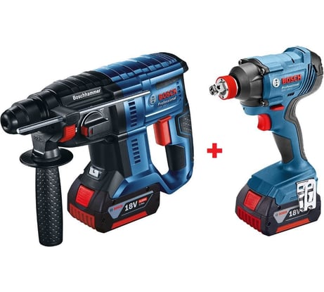 Аккумуляторный набор Bosch: гайковерт GDX 180-LI + перфоратор GBH 180-LI 0.601.9G5.221