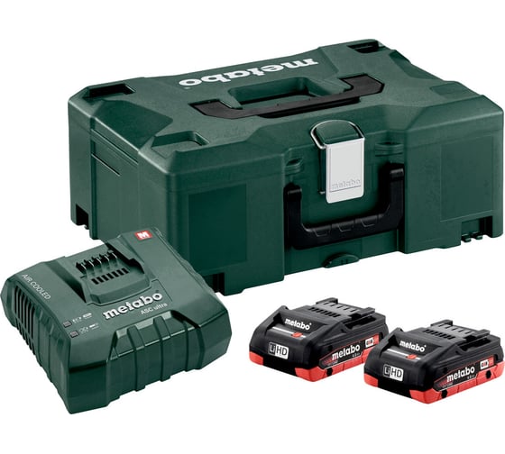 Набор Basic-Set (2 аккумулятора LiHD 4.0 Ач/18В+зарядное устройство ASC Ultra+Metaloc) Metabo 685130000