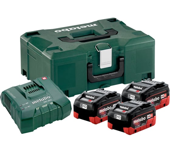 Набор Basic-Set (3 аккумулятора LiHD 8.0 Ач/18В+зарядное устройство ASC Ultra+Metaloc) Metabo 685134000 1