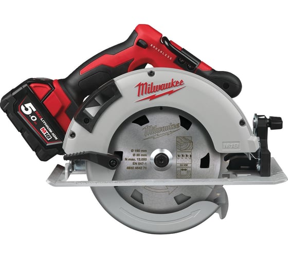 Аккумуляторная циркулярная пила Milwaukee M18 BLCS66-502X 4933464590 1