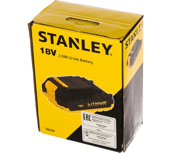 Аккумулятор Li-Ion, 18 В, 2.0 Ач Stanley SB20D - выгодная цена, отзывы .