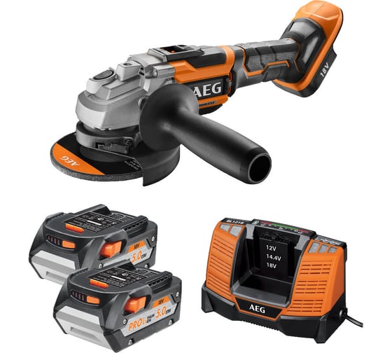 Бесщеточная угловая шлифмашина AEG BEWS18-125BLLI-502C 4935464417