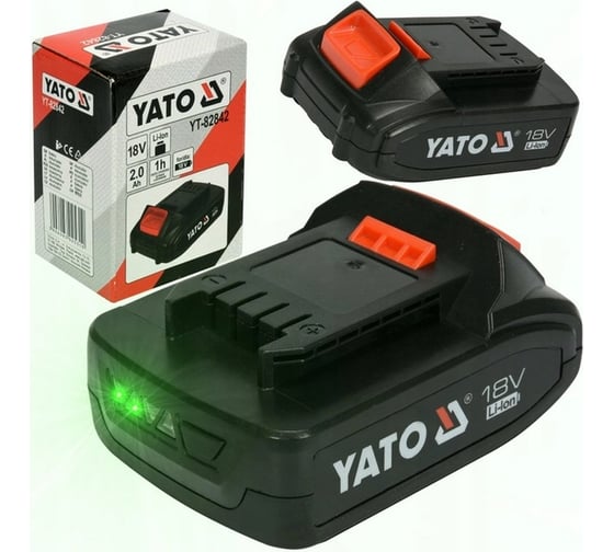 Аккумулятор 18 В, Li-Ion, 2.0 А*ч YATO YT-82842