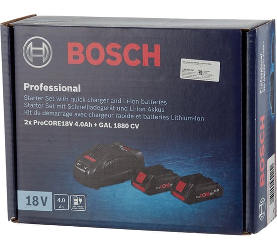 Набор аккумуляторов Li-Ion 4 Ач, 18В + ЗУ GAL 1880 CV Professional Bosch 1600A016GF