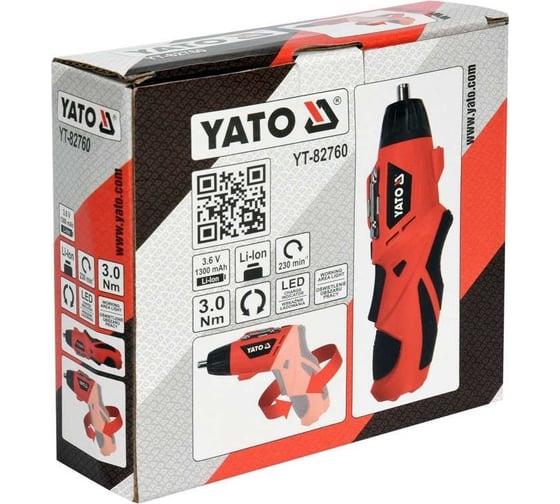 Аккумуляторная отвертка YATO 3,6В 1,3 Ач YT-82760 370082760 092 1