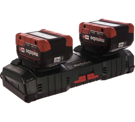 Набор Basic-Set (4 аккумулятора LiHD, 18 В, 8,0 Ач+2 зарядных устройства ASC Ultra+Metaloc) Metabo 685135000