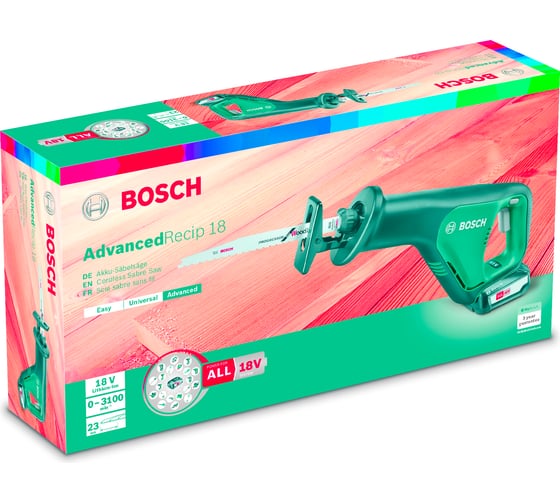 Аккумуляторная сабельная пила Bosch AdvancedRecip 18 0.603.3B2.401