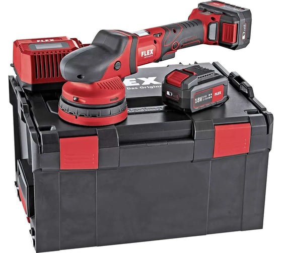 Аккумуляторная эксцентриковая полировальная машина FLEX XCE 8 125 18.0-EC/5.0 Set 438413 1