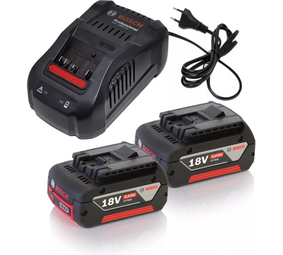 Aккумулятор GBA 18V 5.0 Ah 2 шт. + зарядное устройство GAL 1880 CV Professional Bosch 1600A00B8J