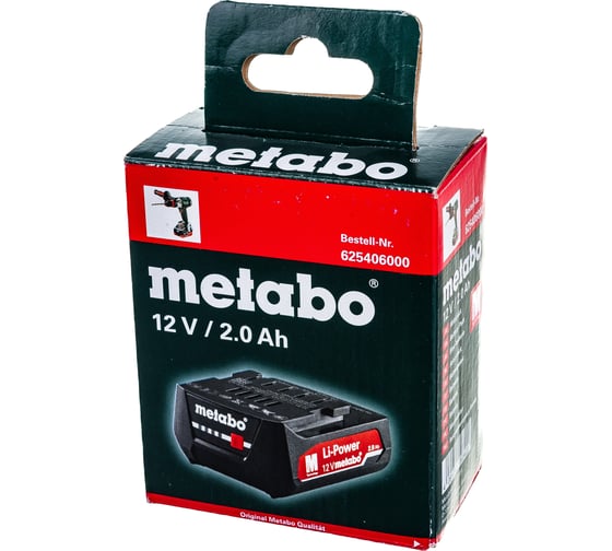Аккумулятор 12,0 В, 2,0 Aч, Li-Power Metabo 625406000