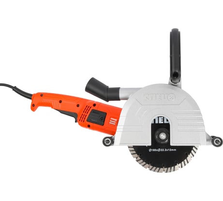 Штроборез электрический СПЕЦ ШЭМ-150/4000, 2200Вт, 7500об/мин, 2 диска180мм, штроба 40x60мм, подкл пылесоса, коробка СПЕЦ-4125