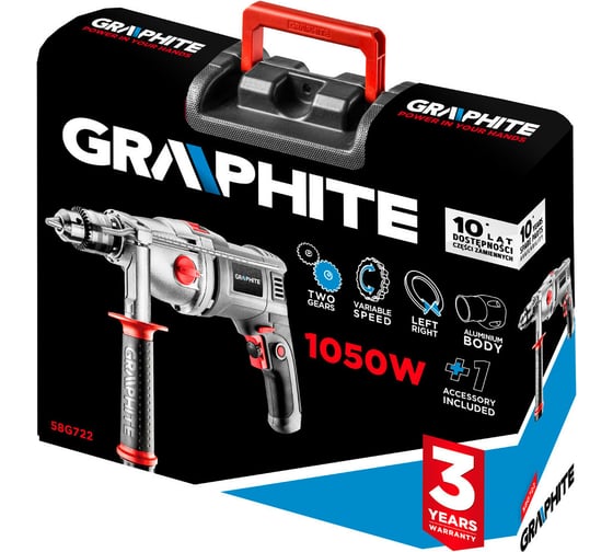 Ударная дрель GRAPHITE 58G722
