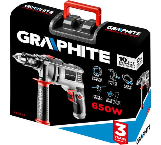 Ударная дрель GRAPHITE 58G726