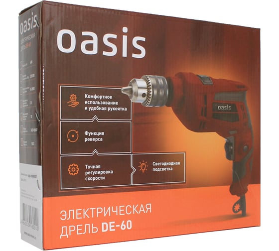 Электрическая дрель Oasis DЕ-60 4640039480242