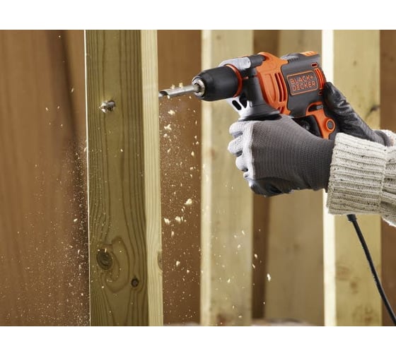 Электронная ударная дрель Black&Decker Omega BEH550K-QS