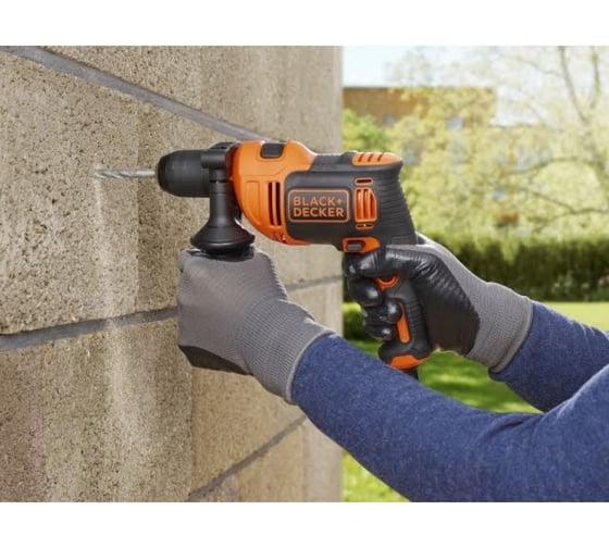 Электронная ударная дрель Black&Decker Omega BEH710K-QS