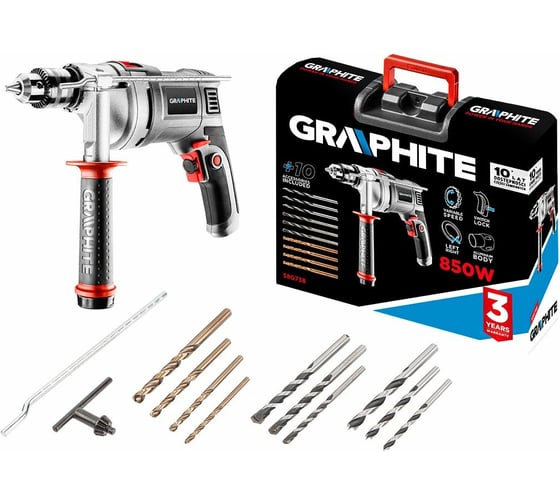 Ударная дрель GRAPHITE 58G738