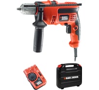 Ударная дрель Black+DECKER CD 714 CRESKD-QS + детектор металла BDS200