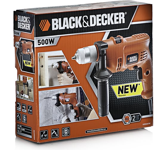 Ударная дрель Black+DECKER KR 504 CRE