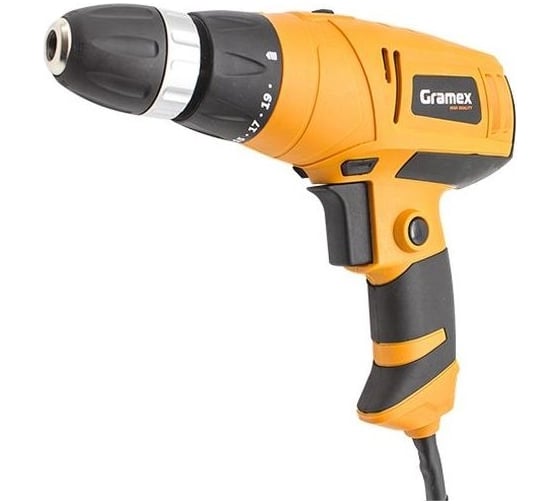 Дрель электрическая шуруповерт Gramex HED-450 (450Вт, пат-10мм, 17Hm, 2 скор) (1/10) 41891