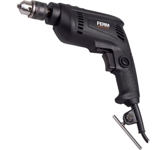 Дрель FERM IND 450W, 0-3300 об/мин, сталь/дерево-10/25 мм 5010000012 PDM1048P
