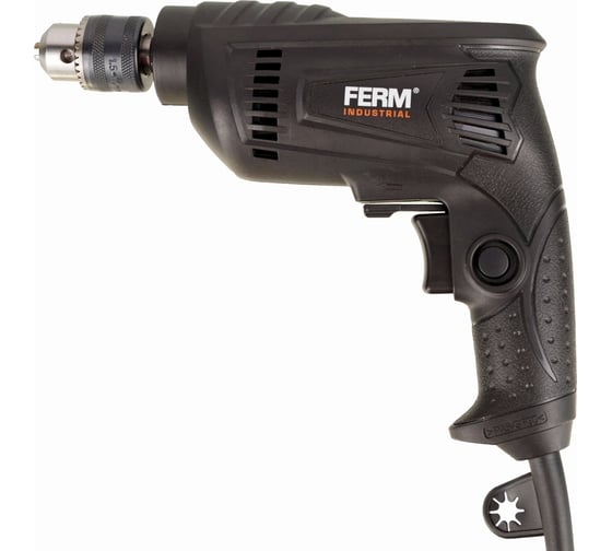 Дрель FERM IND 450W, 0-3300 об/мин, сталь/дерево-10/25 мм 5010000012 PDM1048P 1