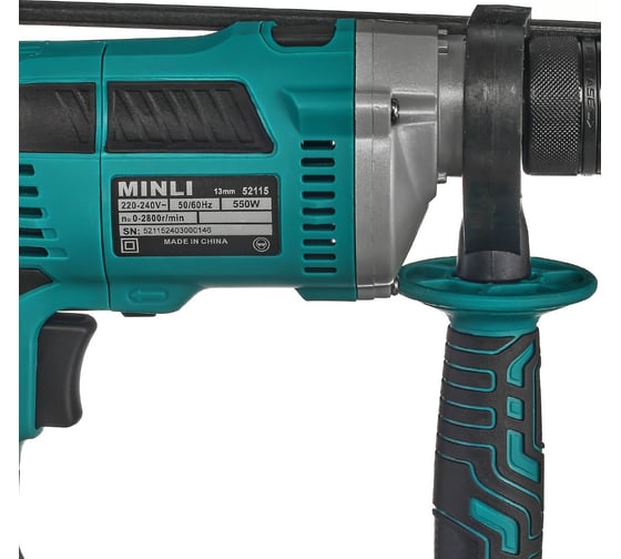 Дрель ударная MINLI 13 мм, 550Вт 52115