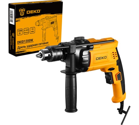 Ударная сетевая дрель DEKO DKID1200W 063-4156