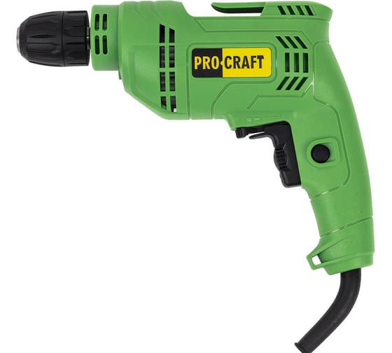 Дрель электрическая PROCRAFT 450Вт, 0-3300 об/мин, быстрозажимной патрон PS700 1