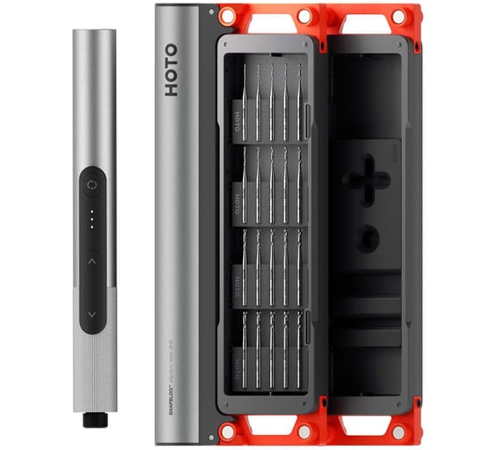 Электрическая мини-дрель с набором свёрл HOTO SNAPBLOQ Electric Mini Drill Set (20 предметов, серый, красный, D-A03) HFE0023GL