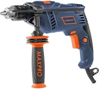 Дрель ударная MAX-PRO 710 Вт, 0-3000 об/мин, ключевой патрон 1,5-13 мм, 2 кг, антивибрационная ручка, резиновые вставки, коробка 85067