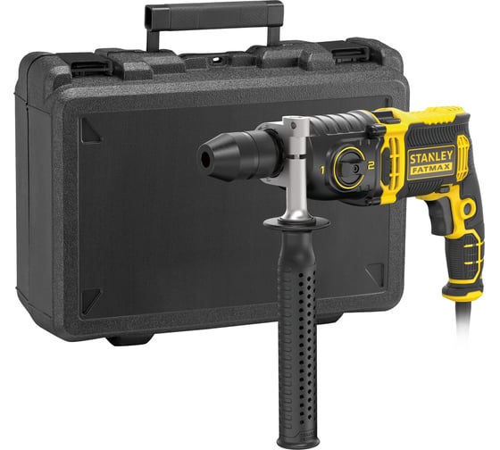Ударная дрель STANLEY FATMAX FMEH1100K, 1100 Вт, 3200 об/мин, 5400 уд/мин, в кейсе FMEH1100K-QS