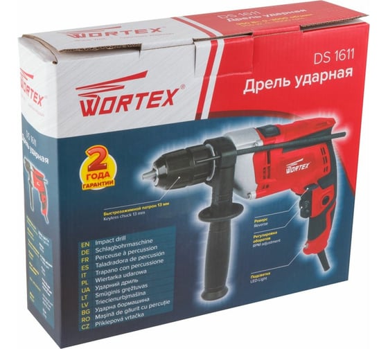 Ударная дрель WORTEX DS 1611 DS161100029
