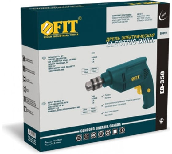 Электрическая дрель FIT IT ED-350 80019