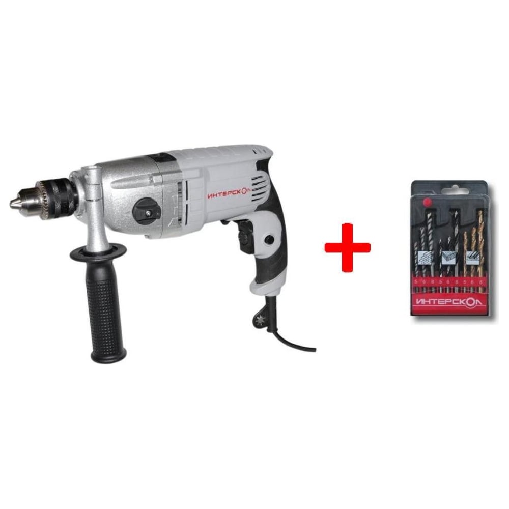 Ударная дрель ИНТЕРСКОЛ ДУ-13/810ЭР + подарок 150.1.3.10 - выгодная ...